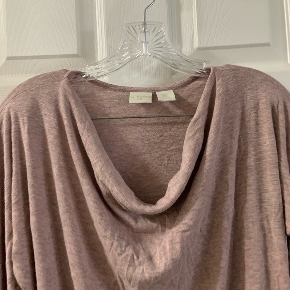 St. Tropez West Pink/Mauve Drape Neck Top Small - Picture 3 of 7